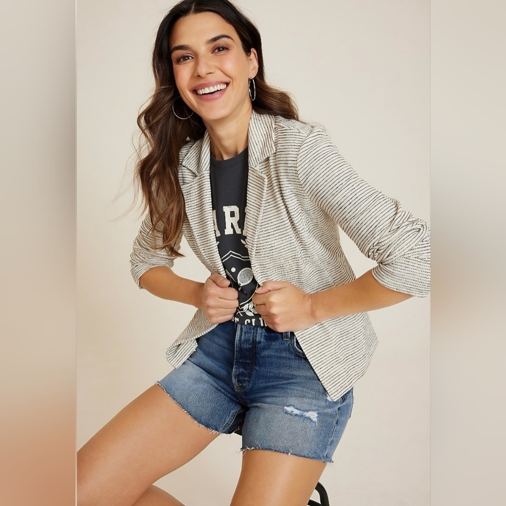NWT Maurices Striped Knit Blazer Size Medium